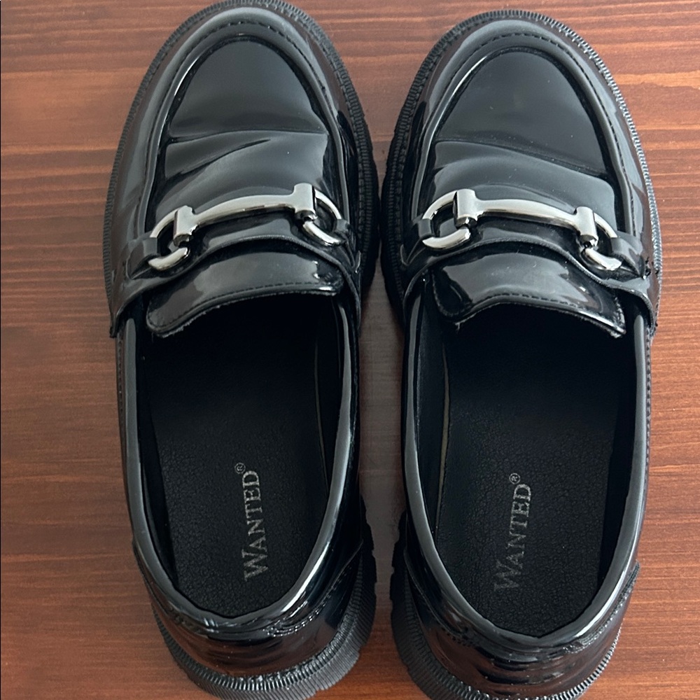 Black Patent Loafers | Chunky Sole | Classic Preppy Gothic Style - Picture 7 of 10